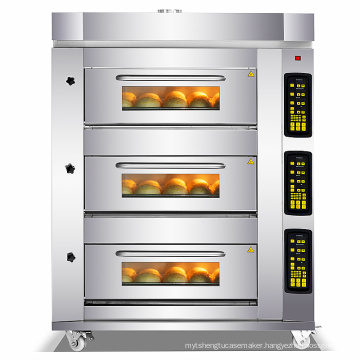 3 deck 6trays/deck baking oven/bread baking gas oven/bread bake oven